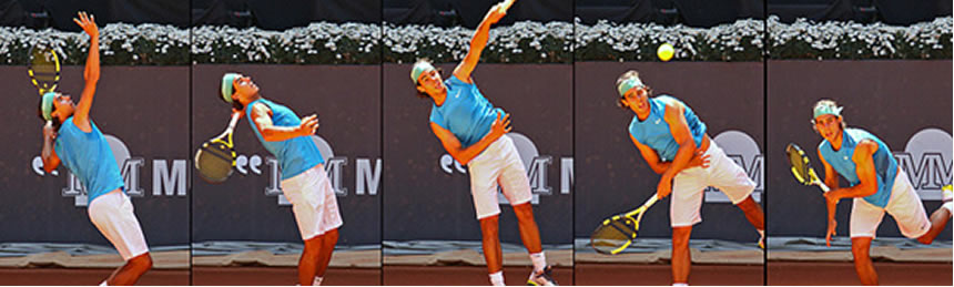 Nadal tennis serve
